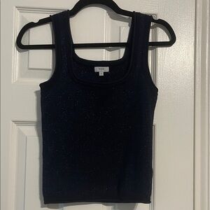 Voy Navy Blue Sparkle Tank Top